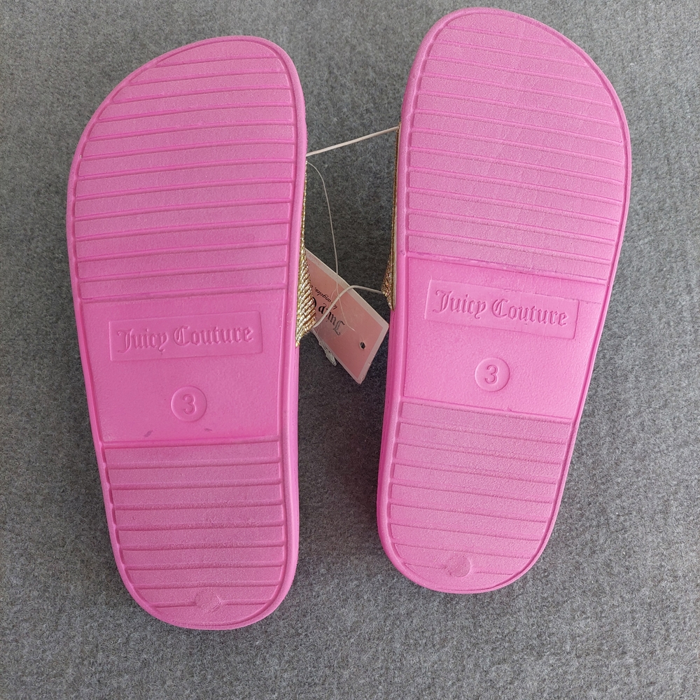 Juicy Couture Rosemead Rainbow Rhinestone Slides - NWT Size 3 / Fits Women’s 5 - Picture 3 of 5